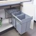 [en.casa] Inbouw prullenbak Froland 2x20 liter 48x34x42 cm grijs