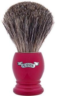 PLISSON Scheerkwast - Dassenhaar - Maat 12 - Parelrood/Russisch Grijs