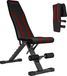 Banc de musculation - Banc d'entraînement réglable - Pliable - Entraînement complet du corps - Zone abdominale et de la taille - Musculation à domicile - Noir