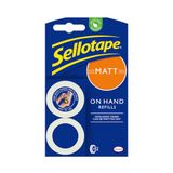 Sellotape Onzichtbare navullingen matte tape, transparant, 18 mm x 15 m