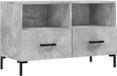 vidaXL Meuble TV 80x36x50 cm bois de manguier finition béton gris