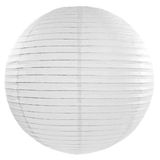 Merkloos Luxe bol lampion wit 35 cm