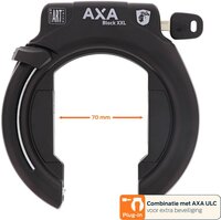 AXA Block XXL Ringslot Set - ART 2 - Zwart - Incl. ULC Plug-in Ketting 100cm & Opbergtas