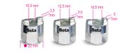 Beta 3-delig set speciale doppen voor schokdempermoeren 1557/S3
