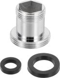 Wan GmbH Adaptateur de robinet - Réducteur de mousseur - Raccord de cuisine - Matériau laiton - M16 vers M22 - Argenté