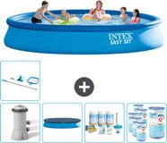 Intex Rond Opblaasbaar Easy Set Zwembad - 457 x 84 cm - Blauw