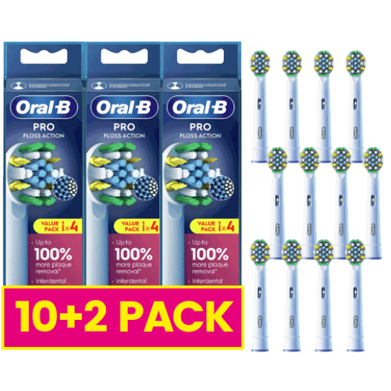 Oral-B PRO Floss Action Mega Pack opzetborstels - 10+2 stuks