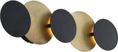 QAZQA sunrise - Lampe murale LED moderne pour intérieur - 5 lumières - D 5 cm - Noir Or