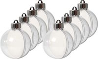Merkloos / Sans marque Creativ Company B.V. DIY Kerstballen - 8x stuks - transparant - D6 cm - kunststof