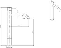 FortiFura Calvi Slim robinet de lavabo – Laiton brossé