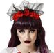 Atosa Halloween/horror verkleed diadeem/tiara/bloemenkrans - zombie/heks/lady - kunststof - dames/meisjes