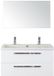 BES LED Seville Badmeubelset 100 cm - Wit Hoogglans - Wastafel Djazz 2 Kraangaten met Spiegel