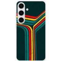 Samsung Galaxy S24 Retro lines Verstevigd hoesje met sublimatie bedrukking