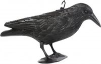 Merkloos / Sans marque Interbosch B.V. Vogelverschrikker/horror decoratie kraai/raaf - 1x - zwart - 36 cm - plastic