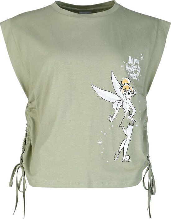 Peter Pan Tinker Bell - Never Grow Up Dames Top - olijf - XXL