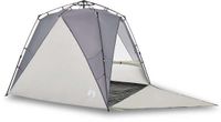 vidaXL Strandtent 4-persoons waterdicht snelontgrendeling grijs