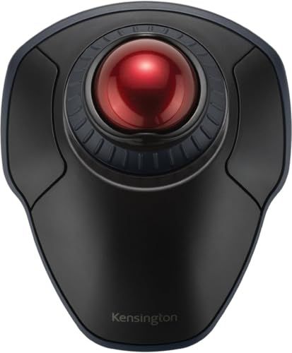 Kensington Orbit Draadloze Trackball met Scrollring, Configureerbare Computer Muis met Bluetooth (2.4Ghz Draadloos), Optische Tracking en AES Versleuteling, Links en Rechtshandig - Zwart