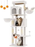 SONGMICS Krabpaal – 175 cm hoog – Crèmewit