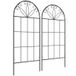 Treillis de jardin lot de 2 support pour plantes grimpantes en métal noir