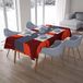 Bonamaison Tafelkleed, Anti-Mold, Sneldrogend, Waterdicht, 100% Polyester Tafellaken, Oranje Bordeaux, 140 x 200 Cm - Ontworpen en Vervaardigd in Turkije