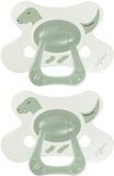 Difrax Fopspeen Natural - 18+ Maanden - Dino - Groen - 2 Stuks