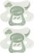 Difrax Fopspeen Natural - 18+ Maanden - Dino - Groen - 2 Stuks