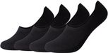 Camano UNISEX COMFORT LASER-CUT FOOTIES, 4-pack, gekamd katoen, zwart, maat 35-38