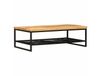 Maison Exclusive - Table basse marron et noir, 110 x 55 x 35 cm, manguier massif