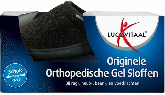 Lucovitaal Orthopedische Gelsloffen - Zwart - Maat 40-41