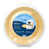 Raylu Paper Airfryer papier, 50 stuks, rond, 20 cm, wegwerp antiaanbaklaag, accessoires voor friteuse, oven en magnetron (20 cm, rond)