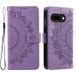 Google Pixel 10a Étui Portefeuille Mandala Série - Violet