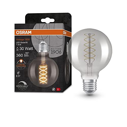 OSRAM Lamps OSRAM Vintage 1906 LED lamp, smoke tint, 7.8W, 360lm