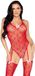 Leg Avenue - Heart Body with Attached Stockings Lingerie set - Rood