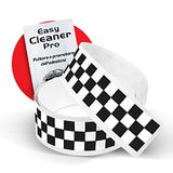 4R Quattroerre.it 10218 Checks Trim Stripes geruite plakstrips, zwart en wit, 1 stuk, 5 x 99 cm