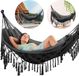 Luverno® Hangmat XXL - Donkergrijs - Katoen - 200x150 cm - 200 kg