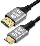 Drivv. Premium Mini HDMI naar HDMI Kabel 2.1 - 8K 60Hz / 4K 120Hz Ultra HD - 1 meter - Grijs
