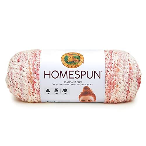 Lion Brand Yarn Company garen, roze/wit, 169