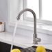 Famanu Robinet d'eau froide cuisine, robinet de cuisine inox, pivotant à 360°, robinet de cuisine avec tuyaux de raccordement de 50cm. Température de fonctionnement maximale 90°C