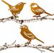 Vogels Piquets de jardin Décoration rouille Métal 3 Pièces