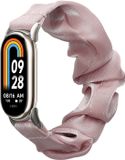 kwmobile elastisch bandje voor smartwatch - geschikt voor Xiaomi Mi Band 10 / Mi Band 9 / 8 - Horlogebandje van katoen - In oudroze