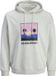 JACK & JONES JJPERRY SWEAT HOOD Homme L Mélange Blanc Coton/Polyester