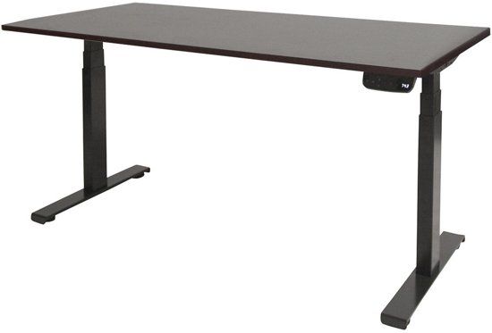Schaffenburg Zit Sta Bureau - T-poot Elek 140x80 logan -zwart frame