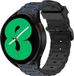 Samsung Bracelet en silicone noir et bleu / Bracelet de sport avec boucle / Convient pour Samsung Galaxy Watch 5 Pro & Watch 5 / Samsung Galaxy Watch 4 Classic & Watch 4