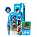 Disney Mickey Mouse Kids Tandenborstelset Cadeau | BPA-vrij | Extra zachte borstelharen tandenborstel met beschermkap, zuignap, muntsmaak tandpasta, multifunctionele beker, toilettas voor kinderen 3