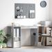 Maison Exclusive - Bureau, aspect béton, gris, fibre de bois, 130 x 50,5 x 75 cm