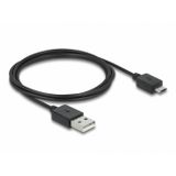 Delock 64212 HDMI / USB-C / USB-micro-B Adapter [1x HDMI-stekker - 1x USB-C bus, Micro-USB-bus] Zwart 0.18 m