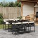 Prolenta Maison Exclusive Tuinset voor buiten, 7-delig, met kussens, zwart, van polyrotan