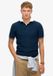 Superdry Strick-Poloshirt mit kurzen Ärmeln und Struktur - Herren - Poloshirt - M - Baumwolle - Faded Navy