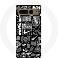 Nike Hoesje Google Pixel 7 Pro air logo graffiti zwart wit