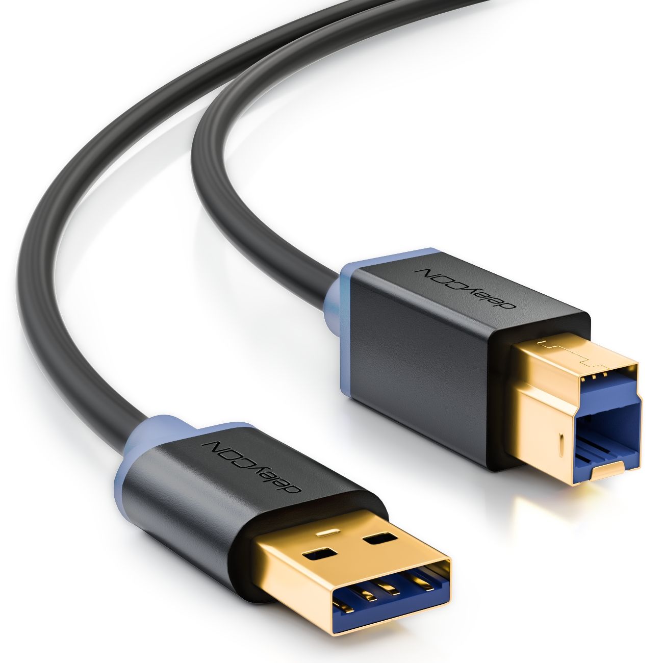 deleyCON MK753 USB-kabel - 1,5 m - Zwart